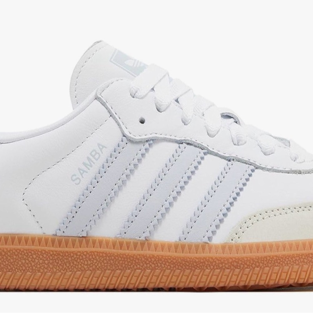 Adidas Samba White halo blue and Gum Sneakers - Picture 1 of 1